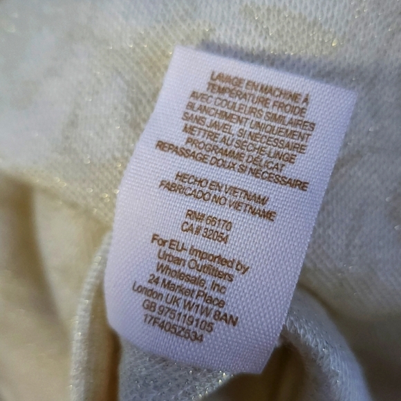 Free People Size Small Cream & Gold Dress - Picture 6 of 6